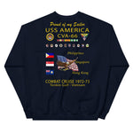 USS America (CVA-66) 1972-73 Cruise Sweatshirt - FAMILY