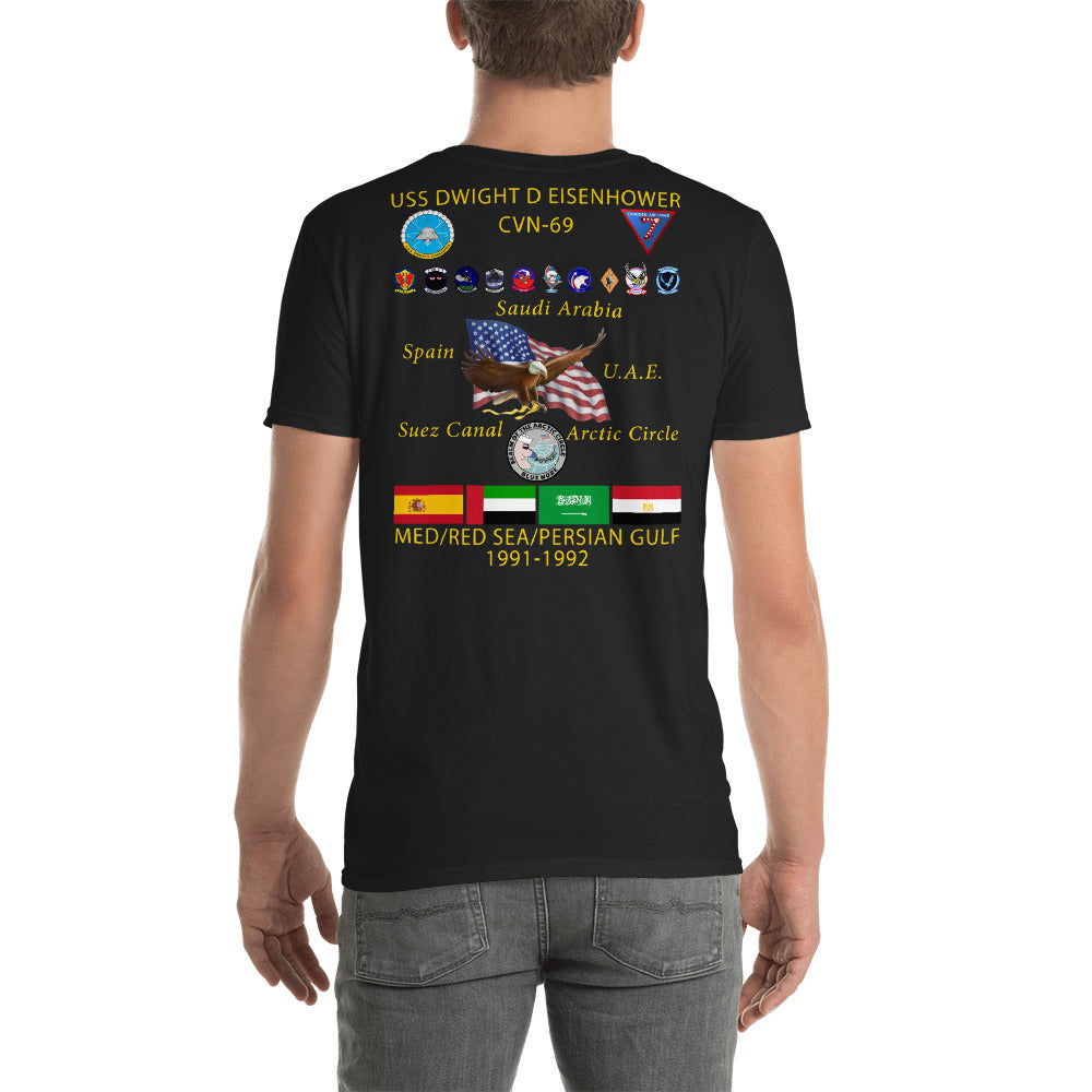 USS Dwight D. Eisenhower (CVN-69) 1991-92 Cruise Shirt