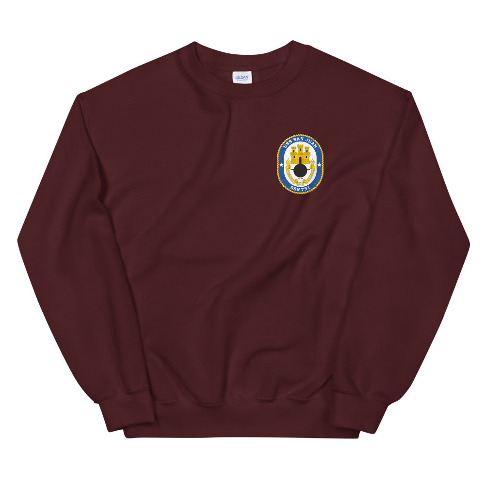 USS San Juan (SSN-751) Ship's Crest Sweatshirt
