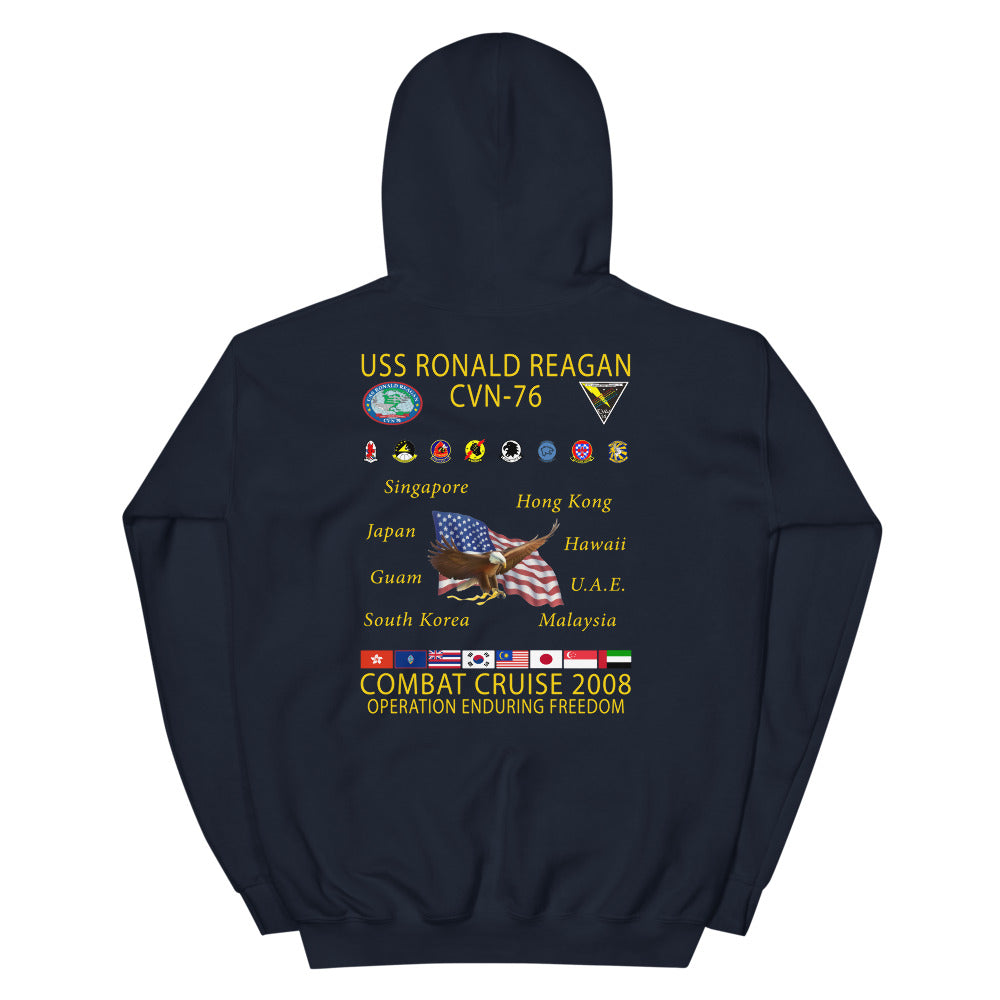 USS Ronald Reagan (CVN-76) 2008 Cruise Hoodie