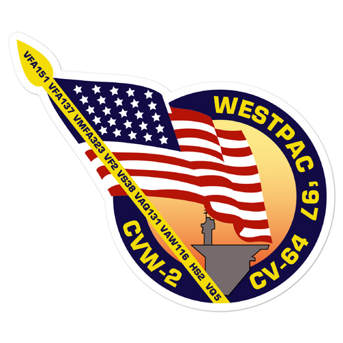 USS Constellation (CV-64) WESTPAC '97 Vinyl Sticker