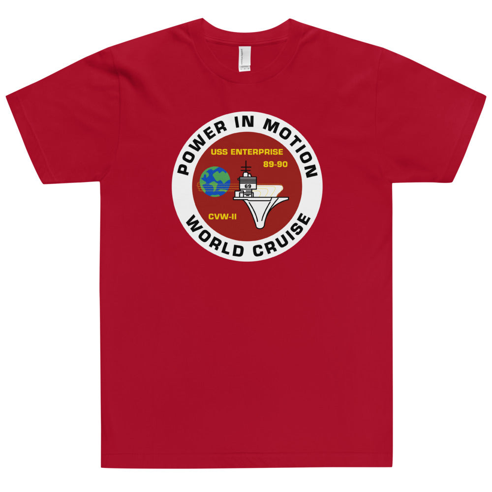 USS Enterprise (CVN-65) '89-'90 Power in Motion Cruise Shirt