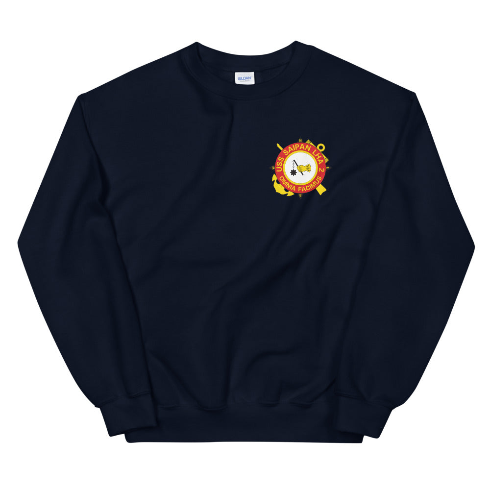 USS Saipan (LHA-2) Ship's Crest Sweatshirt