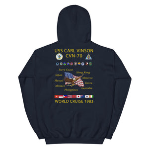 USS Carl Vinson (CVN-70) 1983 Cruise Hoodie