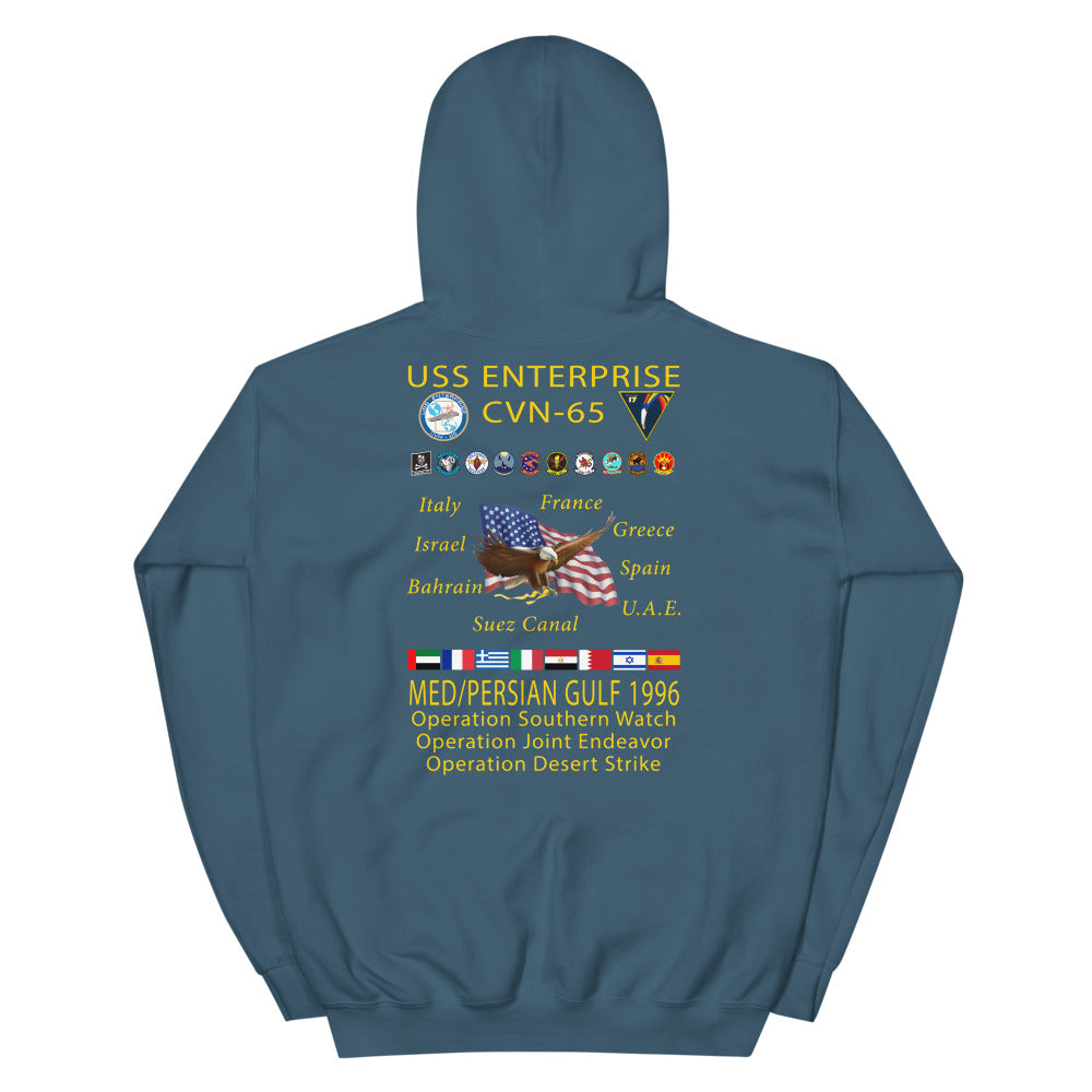 USS Enterprise (CVN-65) 1996 Cruise Hoodie