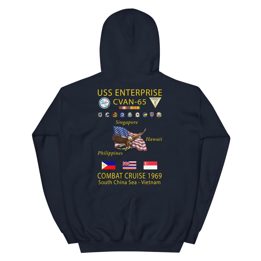 USS Enterprise (CVAN-65) 1969 Cruise Hoodie