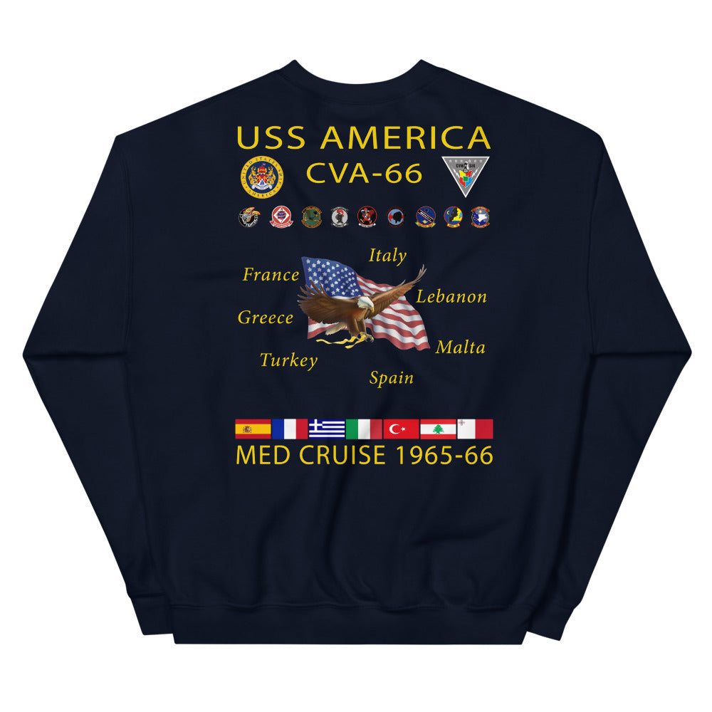 USS America (CVA-66) 1965-66 Cruise Sweatshirt