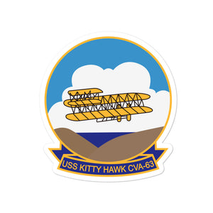 USS Kitty Hawk (CVA-63) Ship's Crest Vinyl Sticker