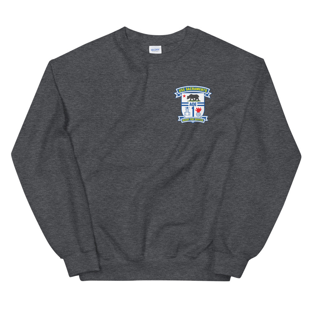 USS Sacramento (AOE-1) Ship's Crest Sweatshirt