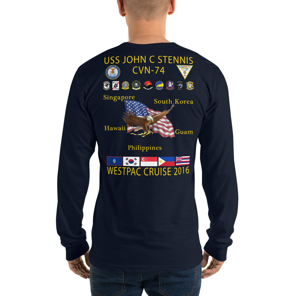 USS John C. Stennis (CVN-74) 2016 Long Sleeve Cruise Shirt