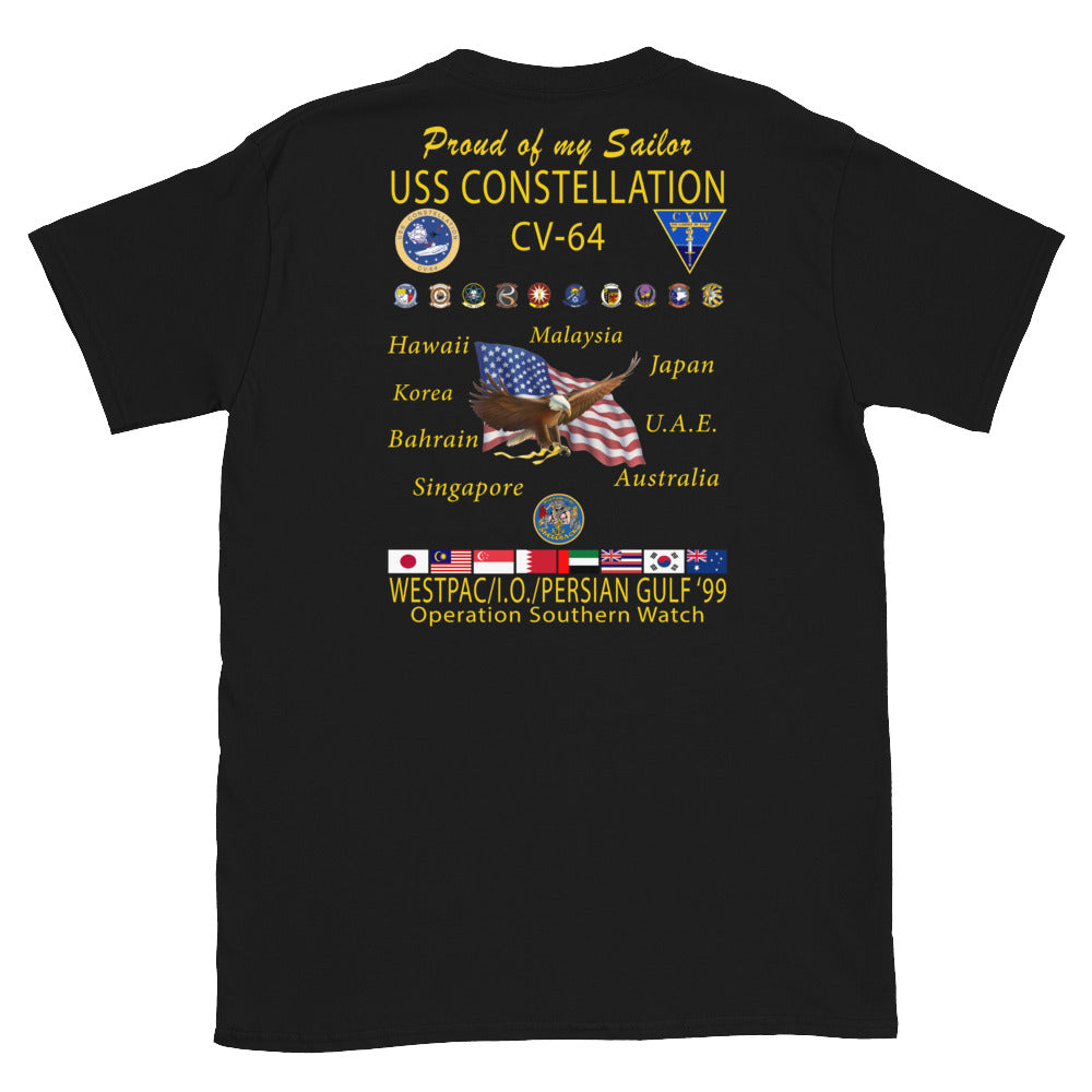 USS Constellation (CV-64) 1999 Cruise Shirt - FAMILY