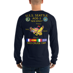 USS Seattle (AOE-3) 1984 Long Sleeve Cruise Shirt - CUSTOM