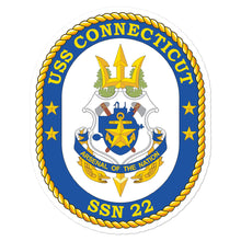 Load image into Gallery viewer, USS Connecticut (SSN-22) Ship&#39;s Crest Vinyl Sticker