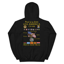 Load image into Gallery viewer, USS America (CV-66) 1982-83 Cruise Hoodie - FAMILY