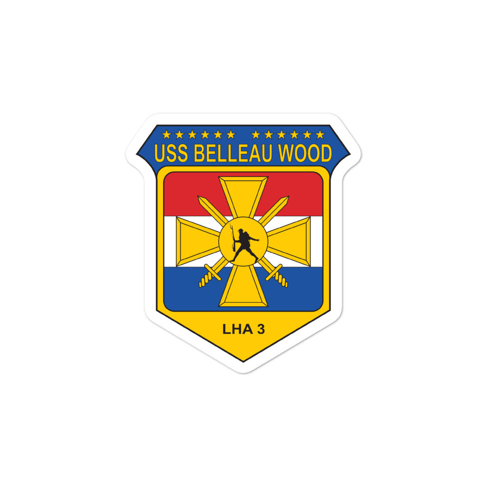 USS Belleau Wood (LHA-3) Ship's Crest Vinyl Sticker