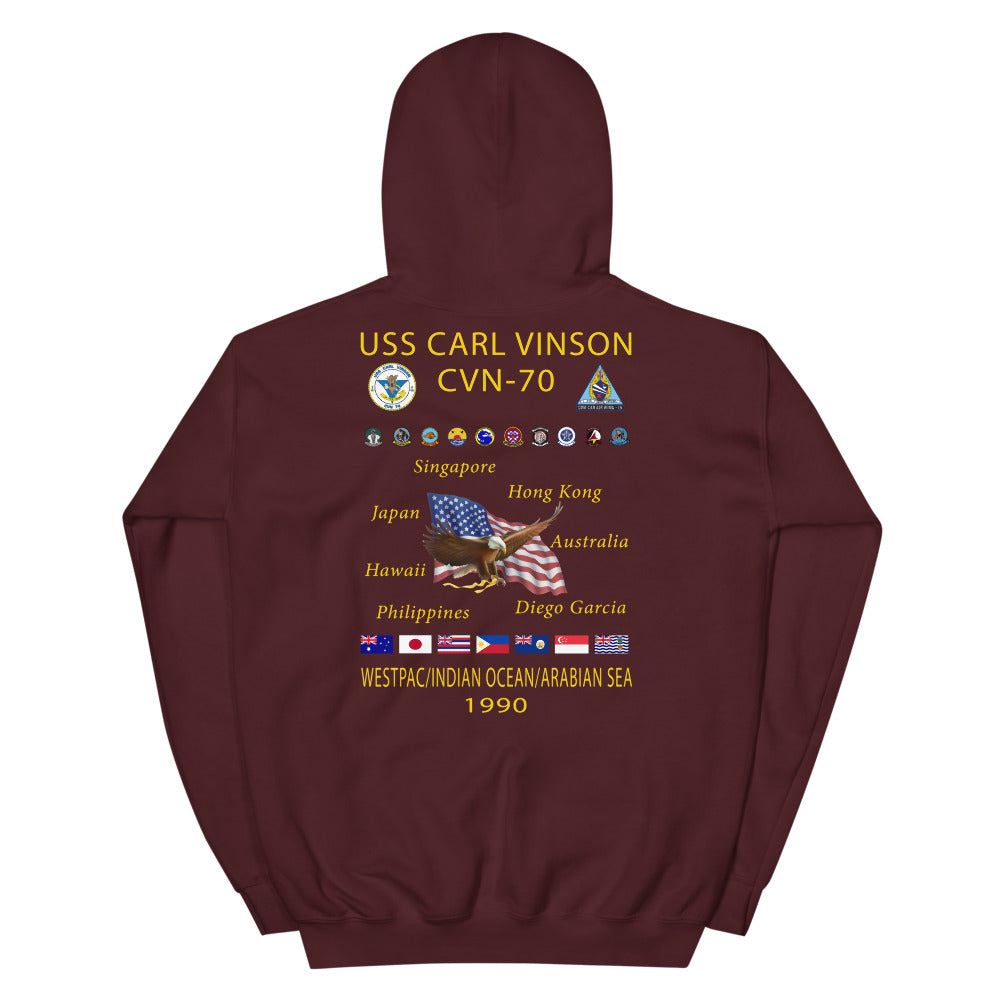 USS Carl Vinson (CVN-70) 1990 Cruise Hoodie