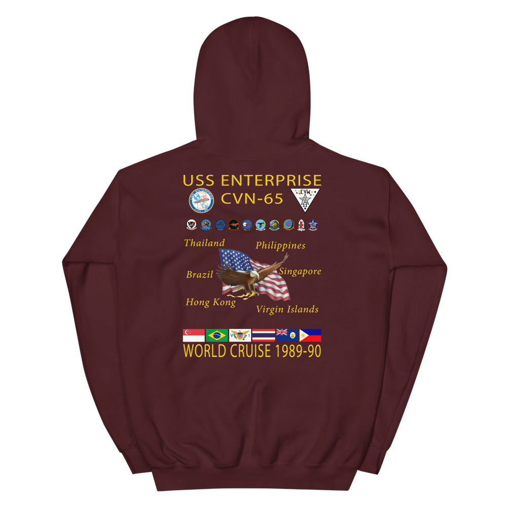 USS Enterprise (CVN-65) 1989-90 Cruise Hoodie