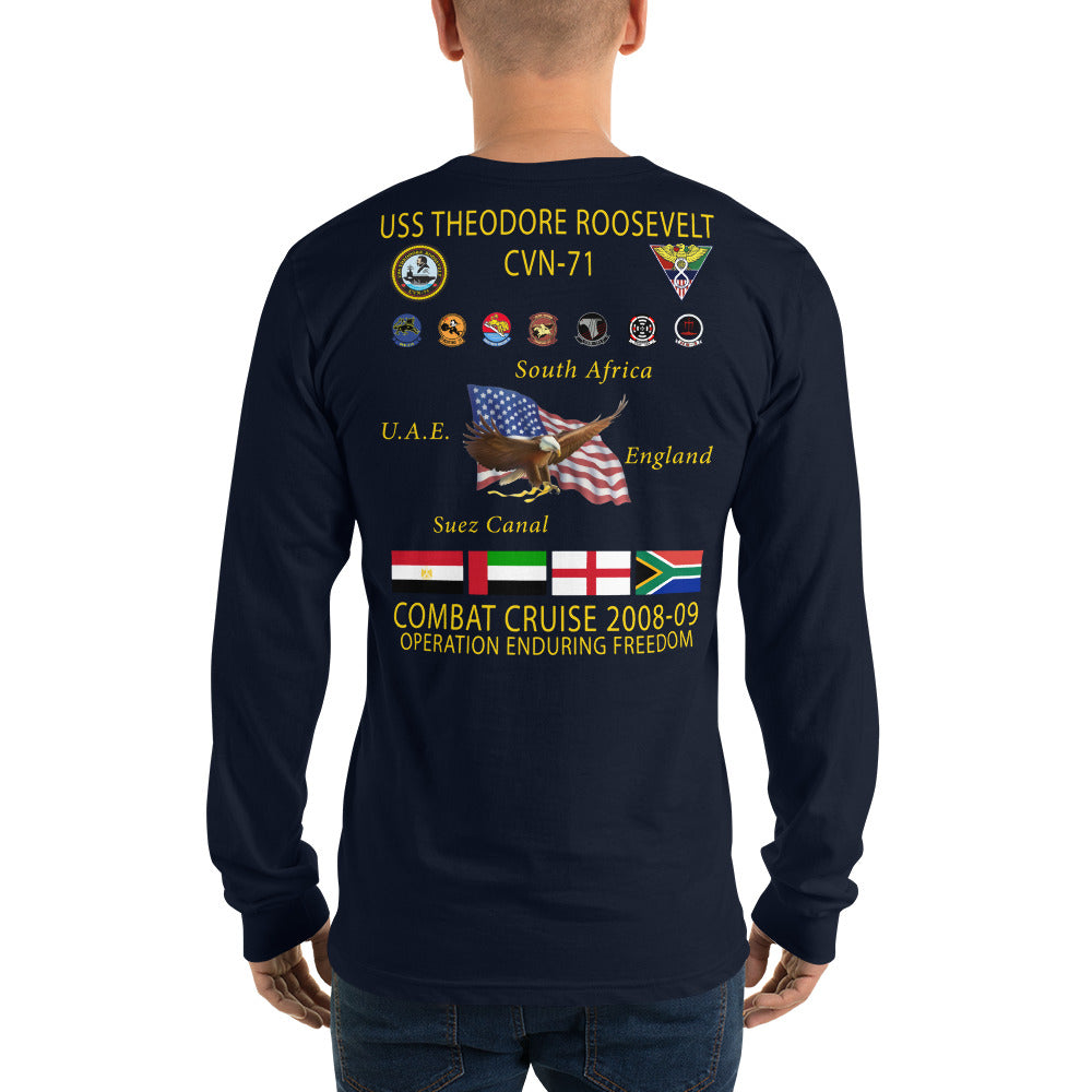USS Theodore Roosevelt (CVN-71) 2008-09 Long Sleeve Cruise Shirt