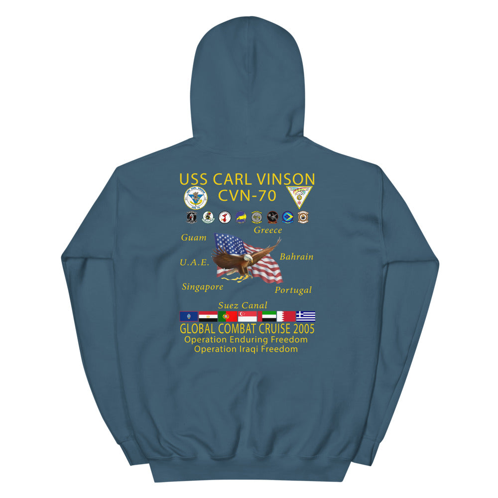 USS Carl Vinson (CVN-70) 2005 Cruise Hoodie