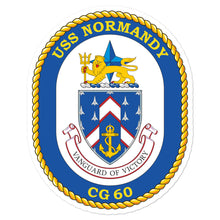 Load image into Gallery viewer, USS Normandy (CG-60) Ship&#39;s Crest Vinyl Sticker