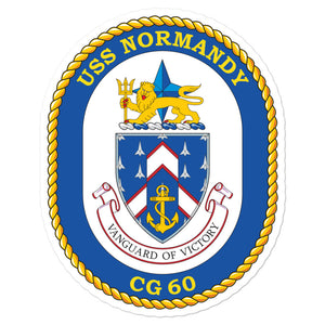 USS Normandy (CG-60) Ship's Crest Vinyl Sticker