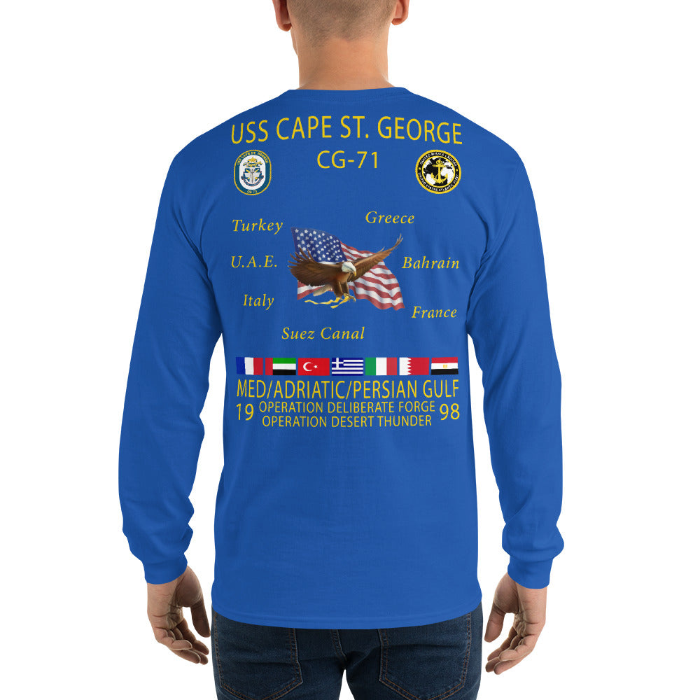 USS Cape St George (CG-71) 1998 Long Sleeve Cruise Shirt