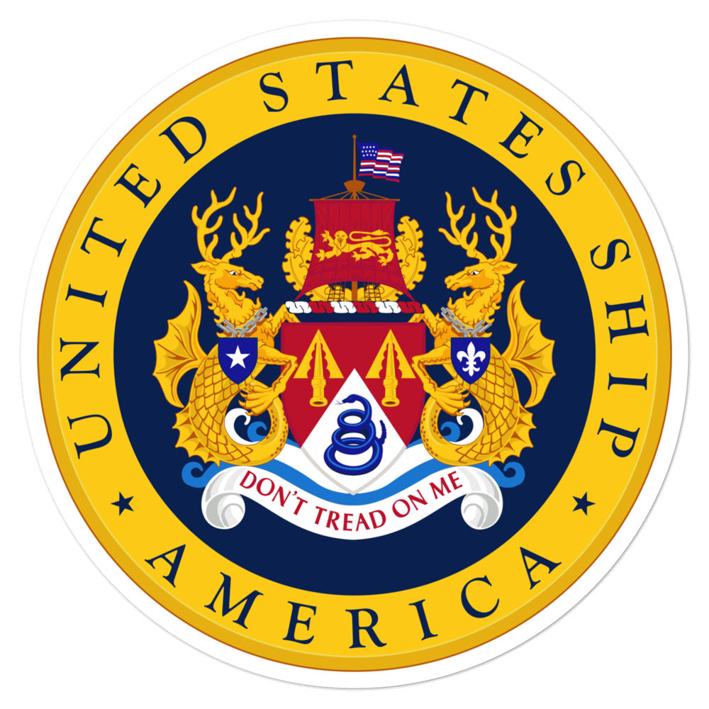 USS America (CVA/CV-66) Ship's Crest Vinyl Sticker