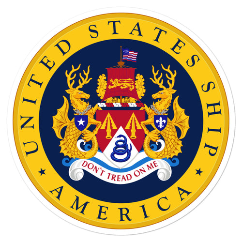 USS America (CVA/CV-66) Ship's Crest Vinyl Sticker