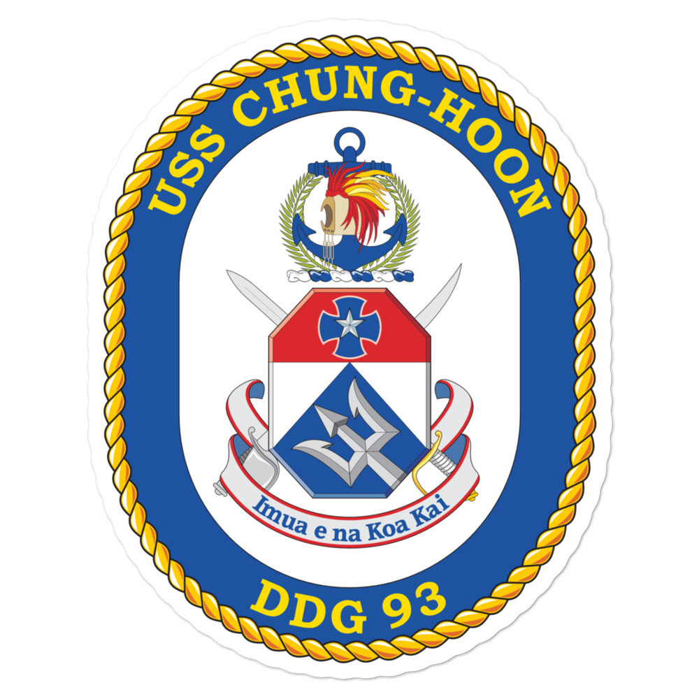 USS Chung-Hoon (DDG-93) Ship's Crest Vinyl Sticker