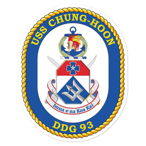 USS Chung-Hoon (DDG-93) Ship's Crest Vinyl Sticker