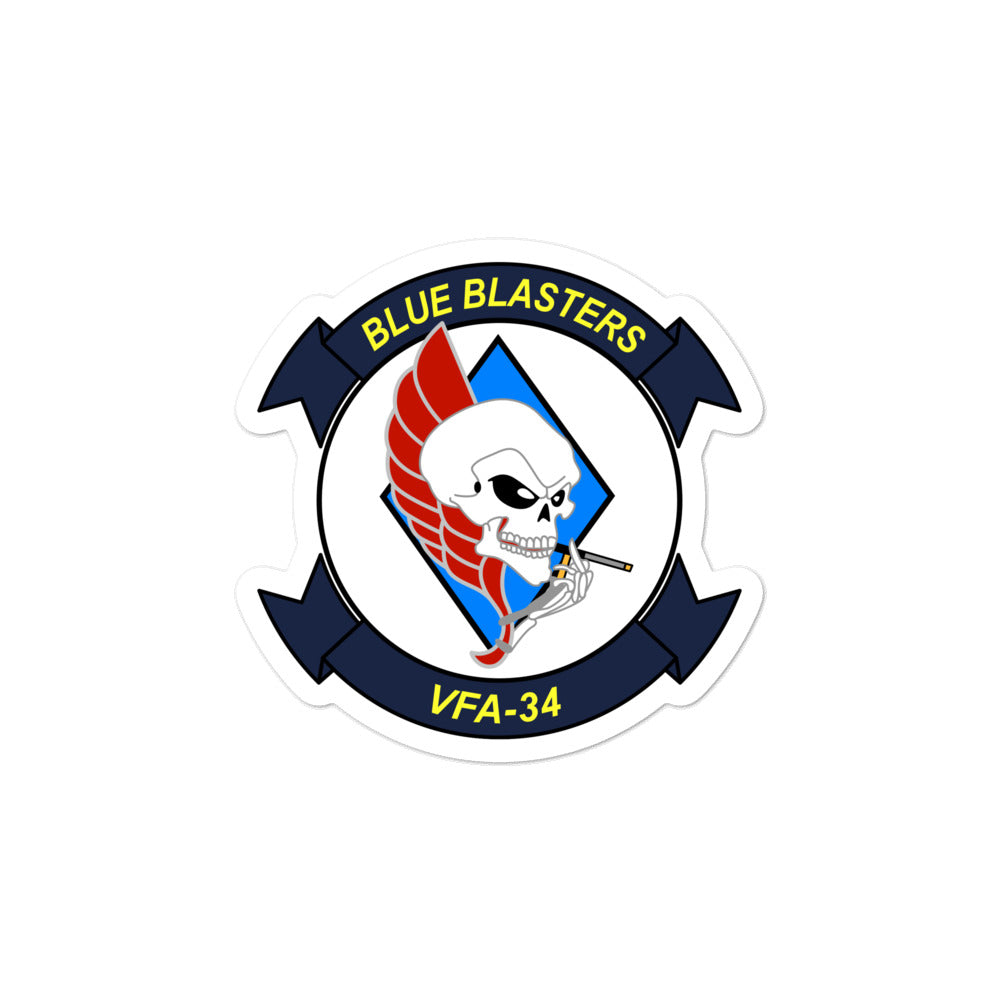 VFA-34 Blue Blasters Squadron Crest Vinyl Sticker