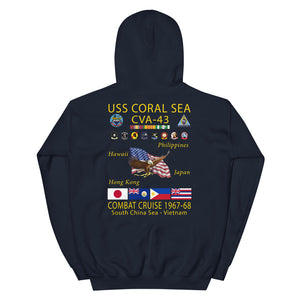 USS Coral Sea (CVA-43) 1967-68 Cruise Hoodie