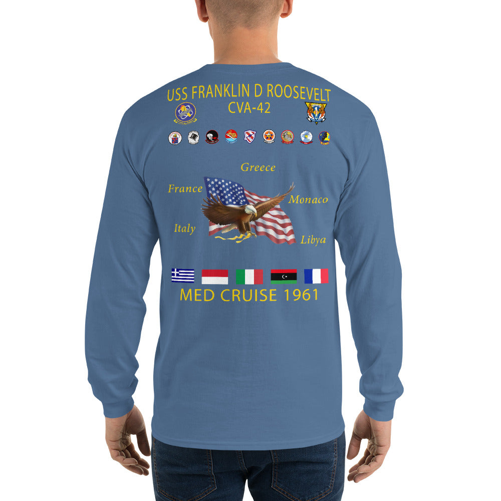 USS Franklin D. Roosevelt (CVA-42) 1961 Long Sleeve Cruise Shirt
