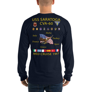 USS Saratoga (CVA-60) 1967 Long Sleeve Cruise Shirt