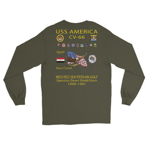 USS America (CV-66) 1990-91 Long Sleeve Cruise Shirt (Ver 1)