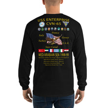 Load image into Gallery viewer, USS Enterprise (CVN-65) 1998-99 Long Sleeve Cruise Shirt