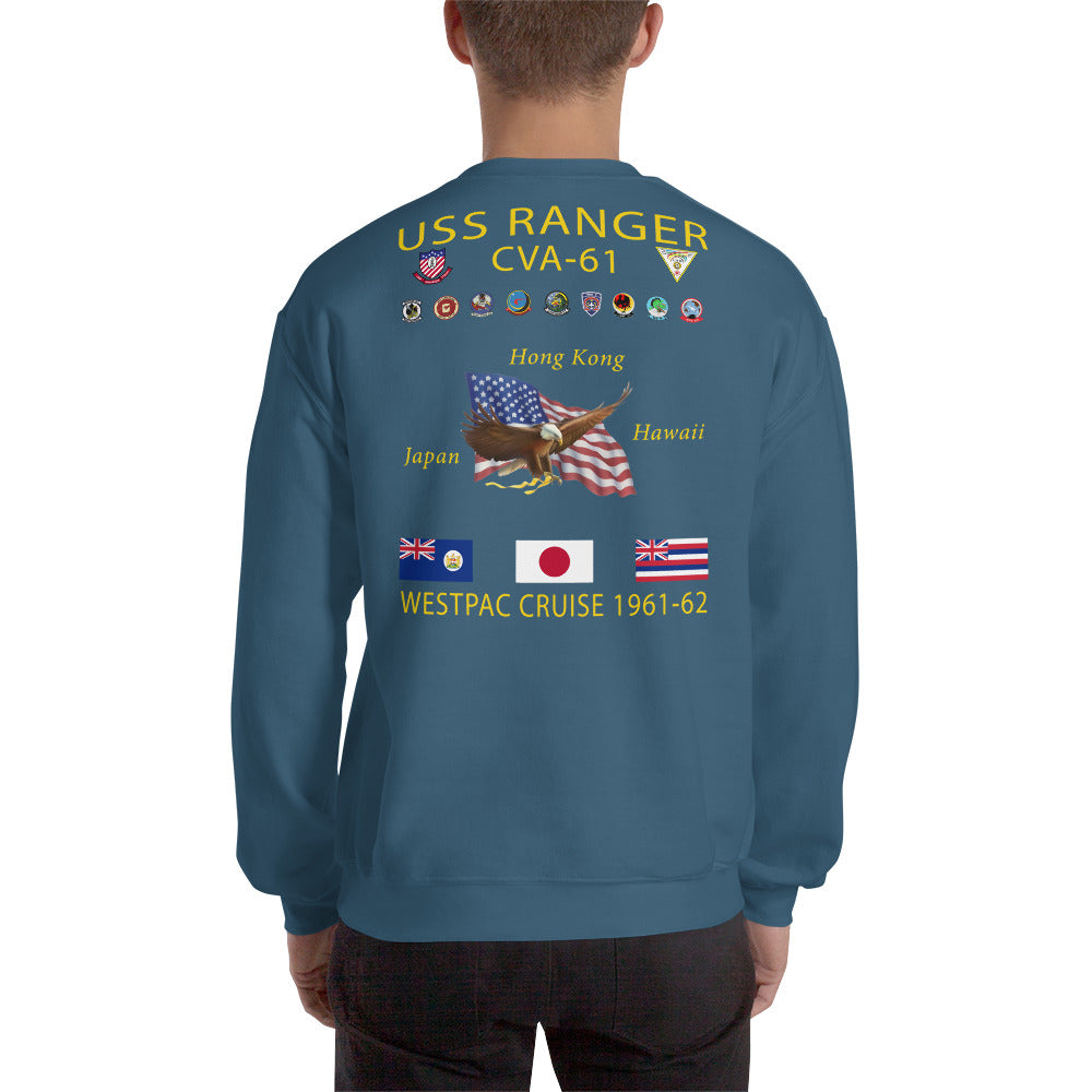 USS Ranger (CVA-61) 1961-62 Cruise Sweatshirt