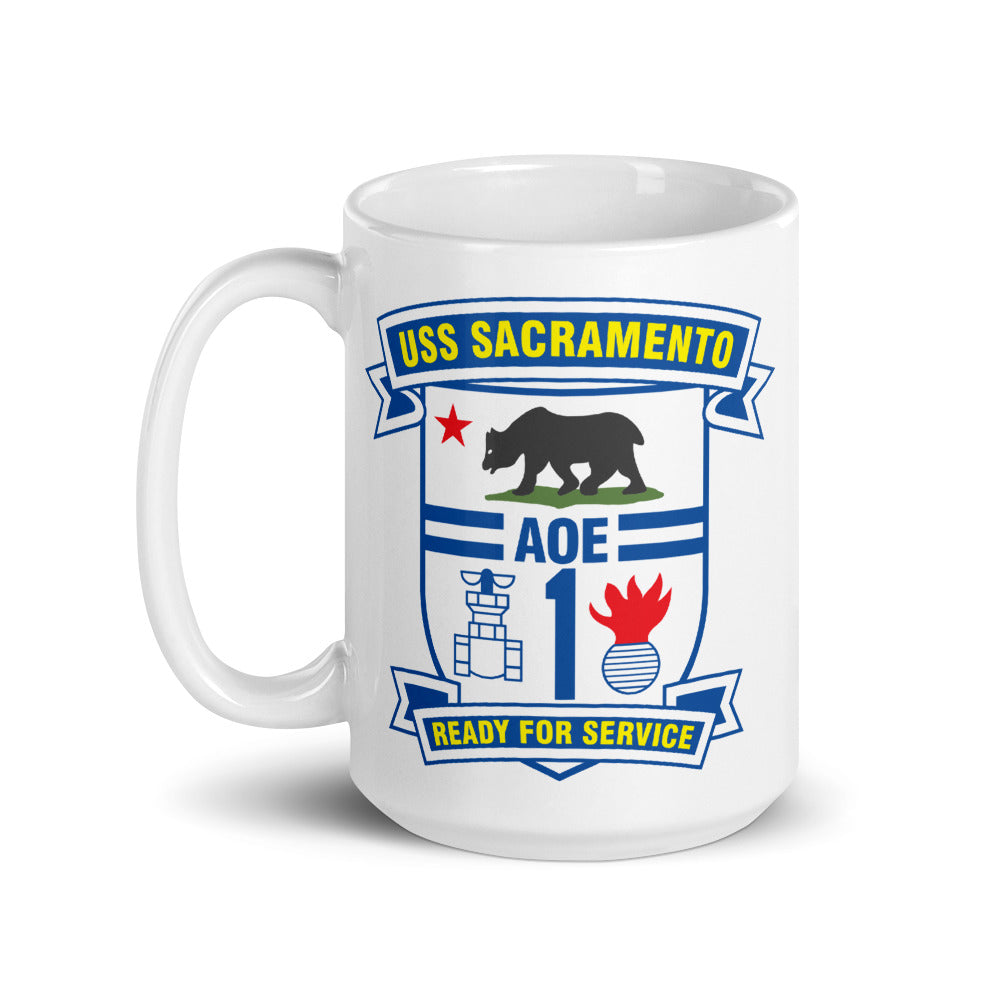 USS Sacramento (AOE-1) Ship's Crest Mug