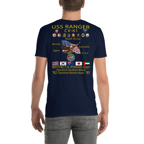 USS Ranger (CV-61) 1992-93 Cruise Shirt