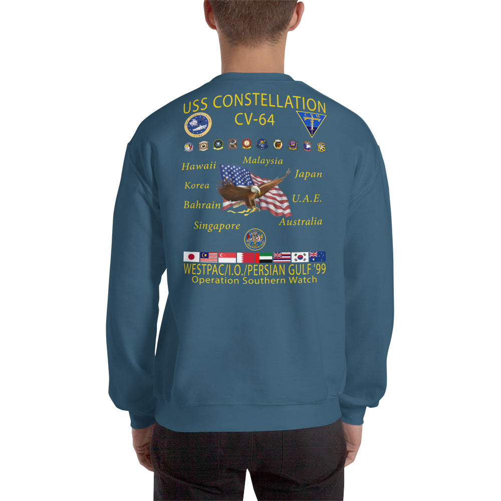 USS Constellation (CV-64) 1999 Cruise Sweatshirt