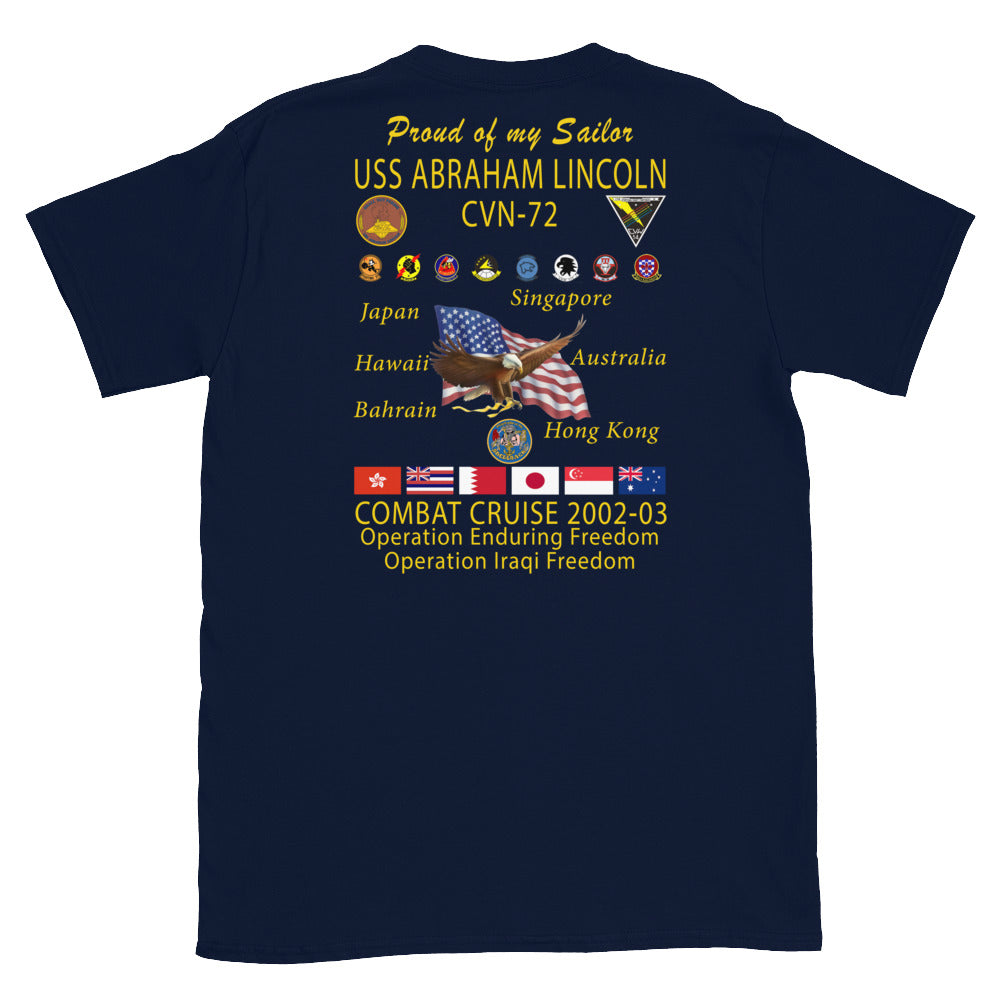 USS Abraham Lincoln (CVN-72) 2002-03 Cruise Shirt - Family
