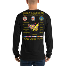 Load image into Gallery viewer, USS New Jersey (BB-62) 1983-84 Long Sleeve Cruise Shirt