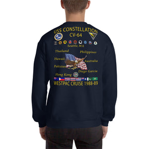 USS Constellation (CV-64) 1988-89 Cruise Sweatshirt