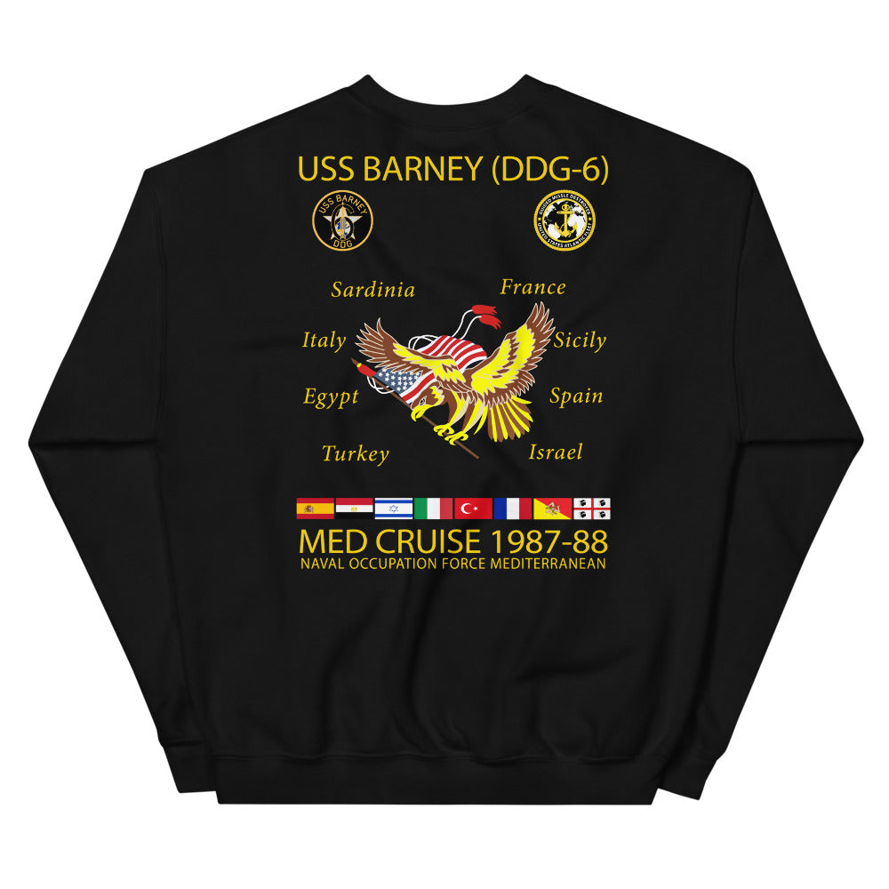 USS Barney (DDG-6) 1987-88 Cruise Sweatshirt