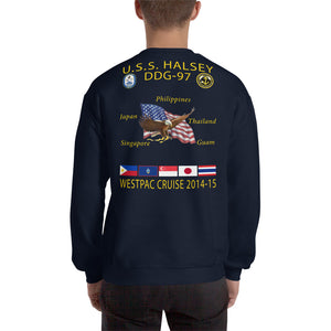 USS Halsey (DDG-97) 2014-15 Cruise Sweatshirt