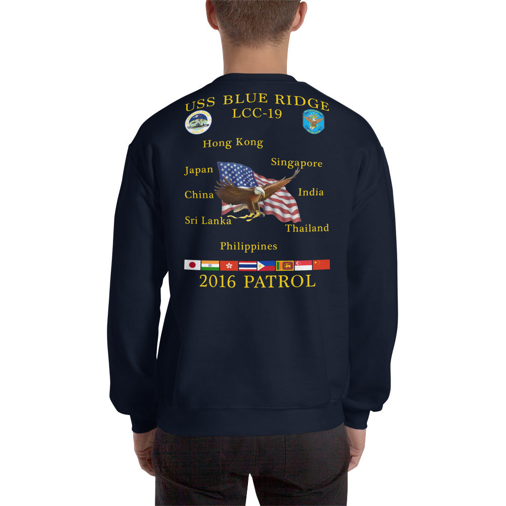 USS Blue Ridge (LCC-19) 2016 Patrol Sweatshirt