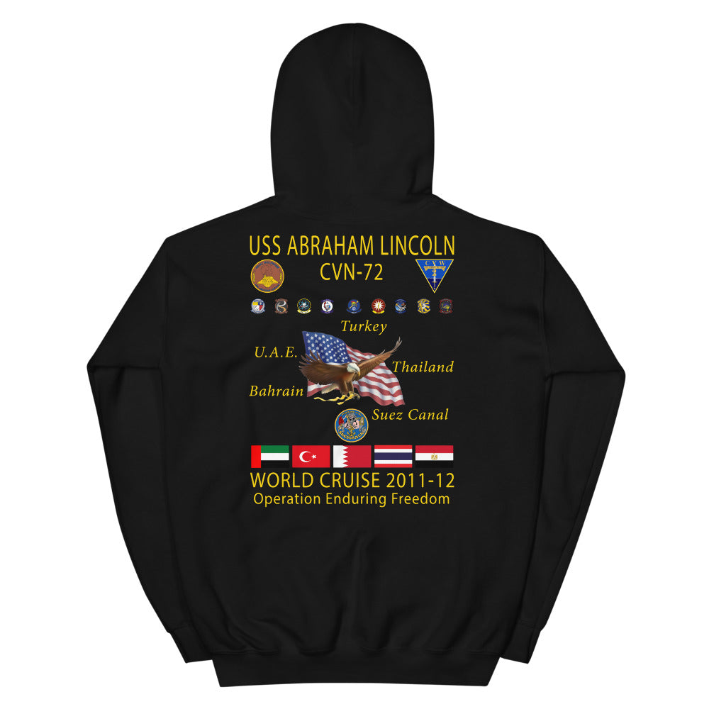 USS Abraham Lincoln (CVN-72) 2011-12 Cruise Hoodie