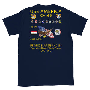 USS America (CV-66) 1990-91 Cruise Shirt (Ver 1)
