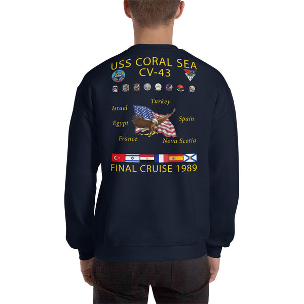 USS Coral Sea (CV-43) 1989 Cruise Sweatshirt