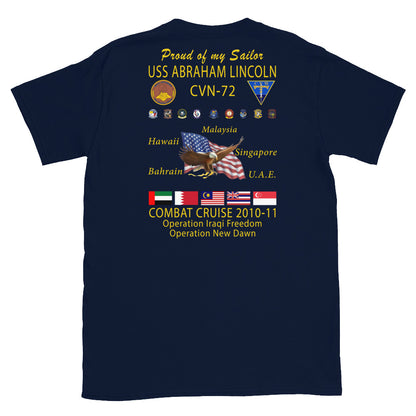 USS Abraham Lincoln (CVN-72) 2010-11 Cruise Shirt - Family